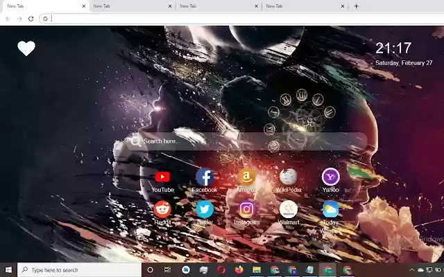 Psychedelic Wallpaper New Tab Theme [Install]  from Chrome web store to be run with OffiDocs Chromium online